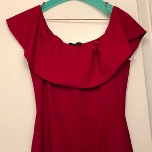 Off the shoulder red dress - size M